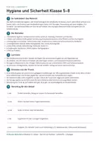 Vorschau - Arbeitsblätter - Hygiene und Sicherheit in der Schulküche Klasse 5–8 – Hauswirtschaft, Ernährung und Soziales | Arbeitsblätter mit Test und Lösungen - Seite 1