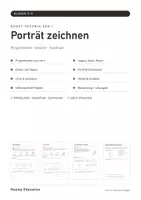Vorschau - Stundenentwürfe - Porträt zeichnen Kunst Klasse 7–9 – Gesicht, Proportionen, Mimik, Selbstporträt | Arbeitsheft mit Lösungen - Seite 1