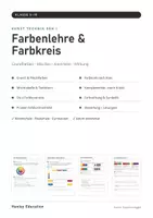 Vorschau - Stundenentwürfe - Farbenlehre Farbkreis Kunst Klasse 5–10 – Itten, Farben mischen, Farbkontraste | Arbeitsheft mit Lösungen - Seite 1