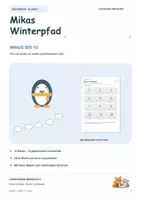 Vorschau - Spiele - Mikas Winterpfad: Minus bis 10 gemeinsam lösen - Deckblatt