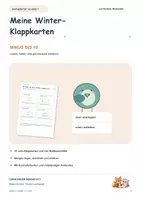 Vorschau - Mal- und Bastelvorlagen - Minus bis 10: Meine Winter-Klappkarten - Deckblatt