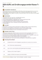 Vorschau - Arbeitsblätter - Nährstoffe und Ernährungspyramide Klasse 7–9 – Ernährung und Gesundheit, Hauswirtschaft | Arbeitsblätter mit Test und Lösungen - Seite 2