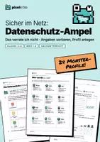 Vorschau - Stundenentwürfe - Datenschutz-Ampel: Das verrate ich nicht | Persönliche Daten sortieren, sicheres Profil anlegen | Klasse 3–4 | Sachunterricht | MKR 1.4 - Deckblatt