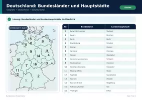 Vorschau - Arbeitsblätter - Bundesländer + Hauptstädte Deutschlands (inkl. Interactive) - Seite 2