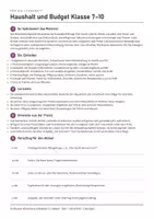 Vorschau - Arbeitsblätter - Haushalt und Budget Klasse 7–10 – Haushaltsbuch, Einkaufen mit Grundpreis, Speiseplan | Hauswirtschaft Arbeitsblätter mit Lösungen - Seite 2
