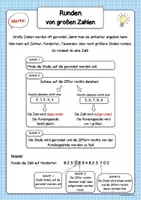Vorschau - Arbeitsblätter - Runden von großen Zahlen - Arbeitsblätter (differenziert), Merkblatt & Partnerübung - Seite 1