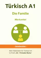 Vorschau - Merkblätter - Türkisch A1 - Die Familie: kostenlose Lernhilfe - Deckblatt