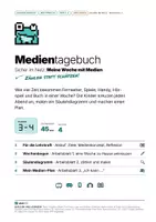 Vorschau - Unterrichtsreihen - Mein Medientagebuch: Meine Woche mit Medien | Wochenbogen, Säulendiagramm, Medien-Plan | Klasse 3–4 | Sachunterricht, Mathematik | MKR 5.4 - Seite 1