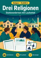 Vorschau - Arbeitsblätter - Weltreligionen, Stationenlernen-Set Religion, Klasse 6-7 - Seite 1