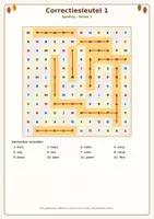 Voorbeeld - woordzoekers spelling tweede leerjaar thema 1 - Pagina 1