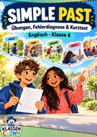 Vorschau - Arbeitsblätter - Simple Past Übungen Test Klasse 6 - Deckblatt