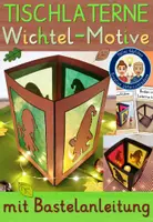 Vorschau - Stundenentwürfe - Kunst Herbst Klasse 1, 2, 3, 4 - Wichtel Tischlaterne basteln - Deckblatt
