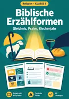 Vorschau - Arbeitsblätter - Biblische Erzählformen Religion Klasse 5 - Deckblatt