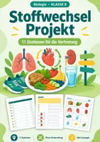 Vorschau - Arbeitsblätter - Stoffwechsel und Atombau, Vertretungs-Notpaket, Klasse 8 - Seite 1