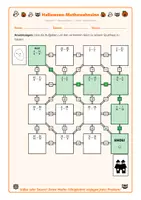 Vorschau - Arbeitsblätter - Halloween Labyrinth: Bruchaddition üben | 3 Niveaus - Seite 2