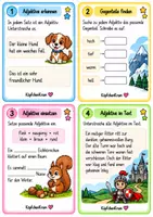 Vorschau - Aufgabenkarten - Wortarten-Detektive – Materialpaket mit 160 Aufgabenkarten für die SHEKO Dose - Seite 1