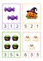 Vorschau - Fördermaterial/Inklusion - Halloween Zahlen 1–10 | Mengen zählen | Mathe Kia, Vorschule & 1. Klasse | Halloween Klammerkarten Zahlen 1–10 | Zählen & Mengen erfassen - Seite 1