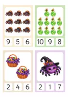 Vorschau - Fördermaterial/Inklusion - Halloween Zahlen 1–10 | Mengen zählen | Mathe Kia, Vorschule & 1. Klasse | Halloween Klammerkarten Zahlen 1–10 | Zählen & Mengen erfassen - Seite 3