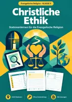 Vorschau - Arbeitsblätter - Christliche Ethik, Religion, Klasse 9 - Deckblatt