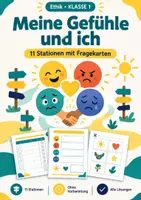 Vorschau - Arbeitsblätter - Eigene Gefühle Ethik Stationen, Klasse 1 - Deckblatt
