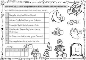 Vorschau - Arbeitsblätter - Lesetraining Halloween | Leseverstehen & Leseförderung | Lesen | Deutsch Klasse 2-4 - Seite 3