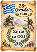 Προεπισκόπηση - Άλλος τύπος υλικού - 28Η ΟΚΤΩΒΡΙΟΥ 1940 Πακέτο για στολισμό τάξης, Επόπτικό υλικο & Φύλλα εργασίας- Αφίσες με τα ιστορικά γεγονότα, Σημαιάκια, Ζήτω το ΟΧΙ - Εξώφυλλο