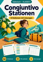 Vorschau - Arbeitsblätter - Congiuntivo Italienisch Klasse 9, Stationen - Deckblatt