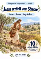 Vorschau - Arbeitsblätter - Jesus erzählt vom Sämann | Religion Klasse 4 Arbeitsblätter | Evangelische Religionslehre | 10 Arbeitsblätter als PDF - Deckblatt