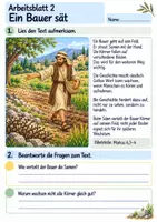 Vorschau - Arbeitsblätter - Jesus erzählt vom Sämann | Religion Klasse 4 Arbeitsblätter | Evangelische Religionslehre | 10 Arbeitsblätter als PDF - Seite 2