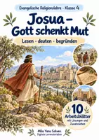Vorschau - Arbeitsblätter - Josua – Gott schenkt Mut | Religion Klasse 4 Arbeitsblätter | Evangelische Religionslehre | 10 Arbeitsblätter als PDF - Deckblatt