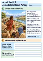 Vorschau - Arbeitsblätter - Josua – Gott schenkt Mut | Religion Klasse 4 Arbeitsblätter | Evangelische Religionslehre | 10 Arbeitsblätter als PDF - Seite 1