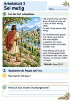 Vorschau - Arbeitsblätter - Josua – Gott schenkt Mut | Religion Klasse 4 Arbeitsblätter | Evangelische Religionslehre | 10 Arbeitsblätter als PDF - Seite 2