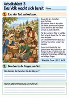 Vorschau - Arbeitsblätter - Josua – Gott schenkt Mut | Religion Klasse 4 Arbeitsblätter | Evangelische Religionslehre | 10 Arbeitsblätter als PDF - Seite 3