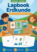 Vorschau - Arbeitsblätter - Orientierung Erdkunde Lapbook, Klasse 5 - Deckblatt