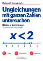 Vorschau - Arbeitsblätter - Ungleichungen mit ganzen Zahlen untersuchen - Deckblatt