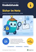 Vorschau - Arbeitsblätter - Vertretungsstunde Informatik Klasse 5/6 Passwörter - Deckblatt