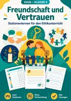 Vorschau - Arbeitsblätter - Freundschaft Vertrauen, Ethik, Klasse 4 - Deckblatt