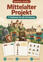 Vorschau - Arbeitsblätter - Mittelalter frühe Geschichte, Klasse 7 - Deckblatt
