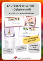 Vorschau - Arbeitsblätter - Lauttreppenschrift - Geheimschrift zur Lauttreppe - trochäische Zweisilber - Deckblatt