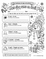 Aperçu - Feuilles d'exercices - Situations d'écriture : Halloween et hiver – 2 cahiers de texte descriptif, CE2-CM1 (72 pages) - Page 3