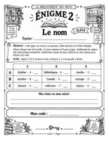 Aperçu - Jeux - Escape game de grammaire : La bibliothèque des mots, les classes de mots CM2-6e (32 pages) - Page 3