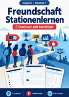 Vorschau - Arbeitsblätter - Stationenlernen-Set Englisch, Klasse 7-8 - Seite 1