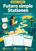 Vorschau - Arbeitsblätter - Futuro simple Spanisch Klasse 8 Stationen - Deckblatt