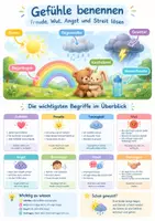 Vorschau - Poster - Gefühle benennen, Ethik, Klasse 1 - Deckblatt