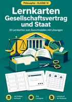 Vorschau - Spiele - Hobbes Philosophie Lernkarten, Klasse 12 - Deckblatt