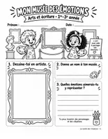 Aperçu - Matériel pour travaux manuels / dessin - Mon musée des émotions : 16 fiches d'arts et d'écriture sur les émotions, CP-CE2 - Page de couverture