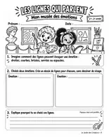 Aperçu - Matériel pour travaux manuels / dessin - Mon musée des émotions : 16 fiches d'arts et d'écriture sur les émotions, CP-CE2 - Page 3