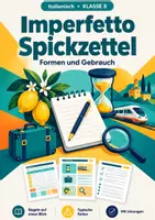 Vorschau - Arbeitsblätter - Imperfetto Italienisch Klasse 8, Spicker - Deckblatt