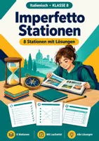 Vorschau - Arbeitsblätter - Imperfetto Italienisch Klasse 8, Stationen - Deckblatt