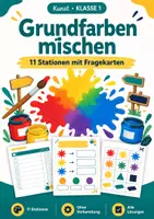 Vorschau - Arbeitsblätter - Grundfarben mischen Kunst Klasse 1 - Deckblatt